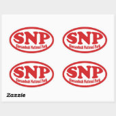 Shenandoah National Park Root Oval Aufkleber (Blatt)