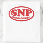 Shenandoah National Park Root Oval Aufkleber (Tasche)