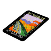 Shenandoah National Park Skyline Drive Distressed Magnet (Linke Seite)