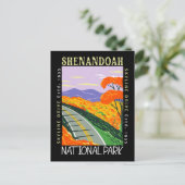 Shenandoah National Park Skyline Drive Distressed Postkarte (Stehend Vorderseite)