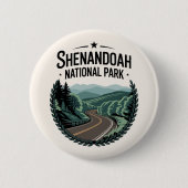 Shenandoah National Park Skyline Drive View Design Button (Vorderseite)