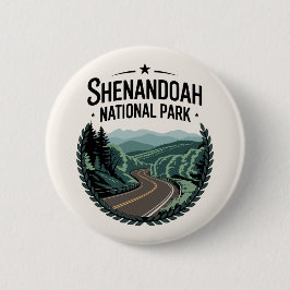 Shenandoah National Park Skyline Drive View Design Button