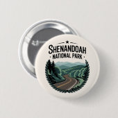 Shenandoah National Park Skyline Drive View Design Button (Vorne & Hinten)