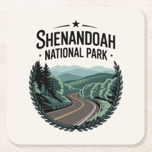 Shenandoah National Park Skyline Drive View Design Rechteckiger Pappuntersetzer