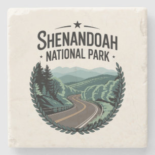 Shenandoah National Park Skyline Drive View Design Steinuntersetzer