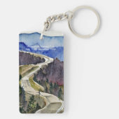 Shenandoah National Park Skyline fahren Wasserfarb Schlüsselanhänger (Rückseite)