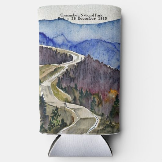 Shenandoah National Park Skyline fahren Wasserfarb Selters Dosenkühler (Vorderseite)