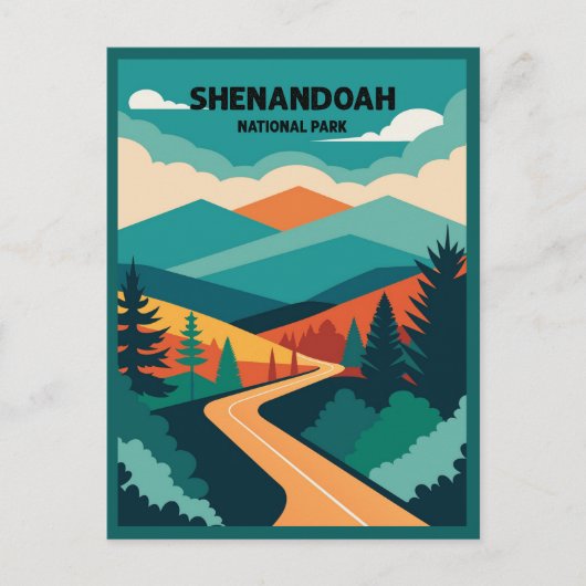 Shenandoah National Park Skyline-Laufwerk Postkarte (Vorderseite)