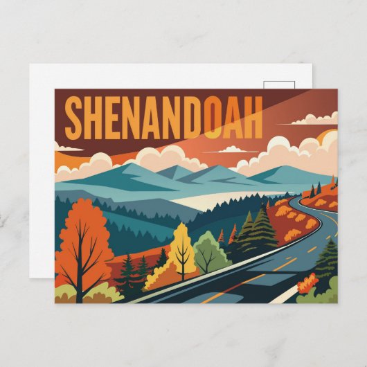 Shenandoah National Park Skyline-Laufwerk Postkarte (Vorne/Hinten)