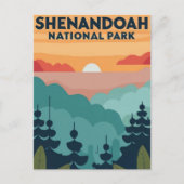 Shenandoah National Park Skyline Wasserfarbe Postkarte (Vorderseite)
