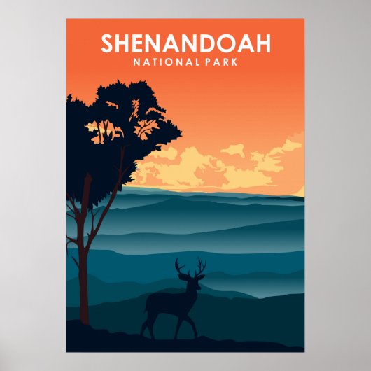 Shenandoah National Park Vintage Travel Poster (Vorne)