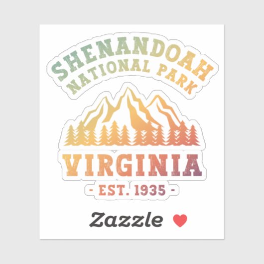 Shenandoah National Park Virginia USA Aufkleber (Blatt)