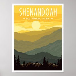 Shenandoah National Park Virginia USA Travel Poster