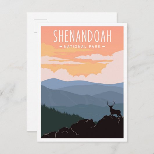 Shenandoah National Park Virginia USA Travel Postkarte (Vorne/Hinten)