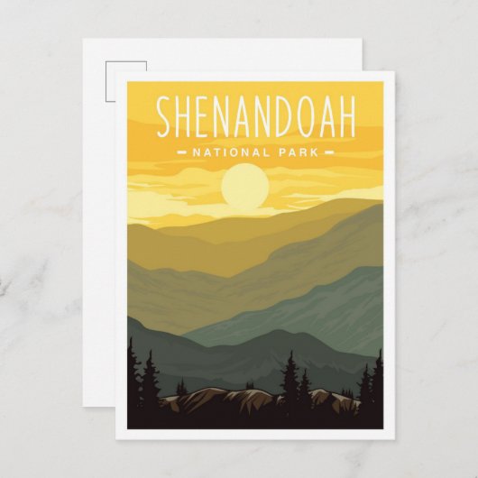 Shenandoah National Park Virginia USA Travel Postkarte (Vorne/Hinten)