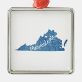 Shenandoah National Park Virginia Wood Grain Ornament Aus Metall (Vorne)
