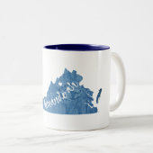 Shenandoah National Park Virginia Wood Grain Zweifarbige Tasse (VorderseiteRechts)