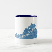Shenandoah National Park Virginia Wood Grain Zweifarbige Tasse (Mittel)