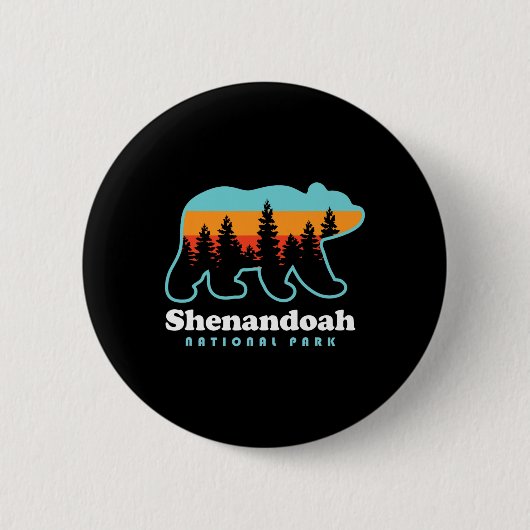 Shenandoah Nationalpark Bär Shenandoah Tal Button (Vorderseite)