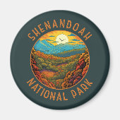 Shenandoah Nationalpark Distressed Circle Magnet (Vorne)