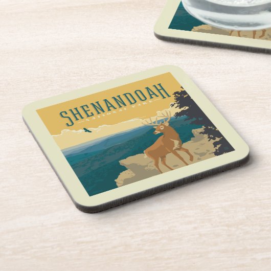 Shenandoah-Nationalpark | Hirsch Getränkeuntersetzer (Linke Seite)