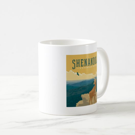 Shenandoah-Nationalpark | Hirsch Kaffeetasse (VorderseiteRechts)