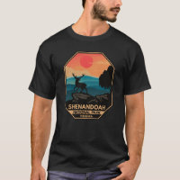 Shenandoah Nationalpark Hirsch Minimal Retro Emble