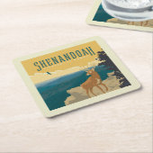 Shenandoah-Nationalpark | Hirsch Rechteckiger Pappuntersetzer (angewinkelt)