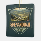 Shenandoah Nationalpark Illustration Reisen Retro Keramikornament (Links)