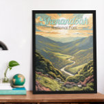 Shenandoah Nationalpark Illustration Reisen Retro Poster<br><div class="desc">Shenandoah Vektorgrafik Design. Das Skyline Drive ist lang und ein weitläufiges Netz von Trails umfasst einen Abschnitt des Appalachen-Fernwegs.</div>