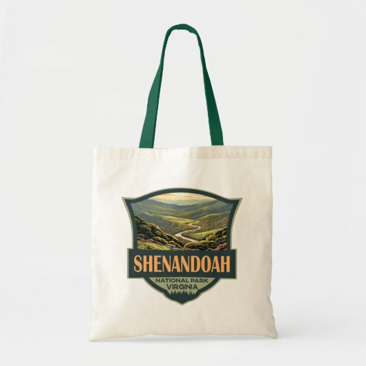 Shenandoah Nationalpark Illustration Reisen Retro Tragetasche (Vorne)