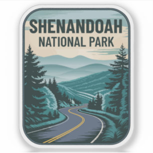 Shenandoah Nationalpark Landschaft Aufkleber