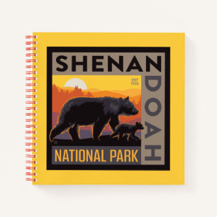Shenandoah-Nationalpark   Mama Bear & Cubs Notizblock