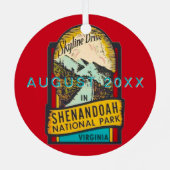 Shenandoah-Nationalpark Ornament Aus Metall (Rückseite)