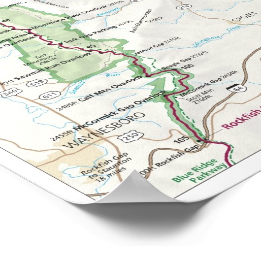 Shenandoah-Nationalpark Poster (Ecke)