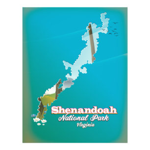 Shenandoah-Nationalpark-Reiseposter. Fotodruck