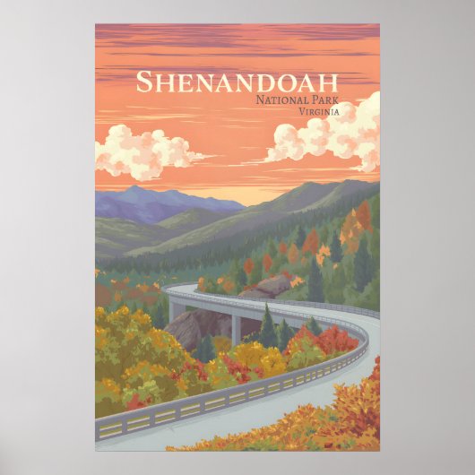 Shenandoah Nationalpark-Reiseposter Poster (Vorne)