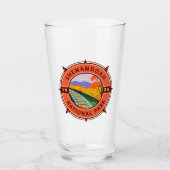 Shenandoah Nationalpark Retro Kompass Emblem Glas (Vorderseite)
