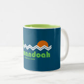 Shenandoah Nationalpark Retro Zweifarbige Tasse (VorderseiteRechts)