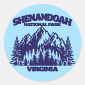 Shenandoah-Nationalpark Runder Aufkleber (Vorderseite)