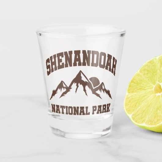 Shenandoah-Nationalpark Schnapsglas (Vorderseite)