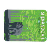 Shenandoah Nationalpark Schwarzer Bär Vintag Magnet (Horizontal)