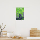 Shenandoah Nationalpark Schwarzer Bär Vintag Poster (Küche)