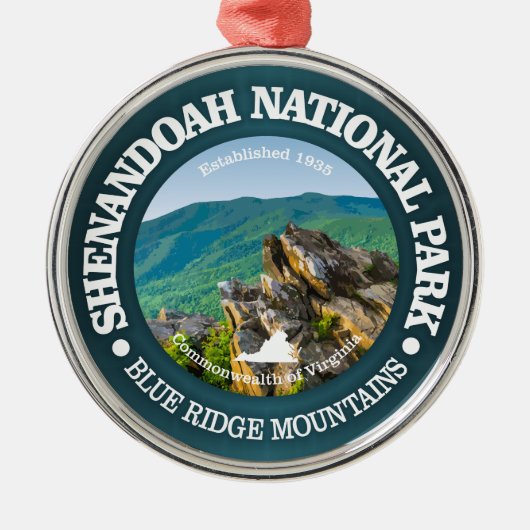 Shenandoah-Nationalpark Silbernes Ornament (Vorne)