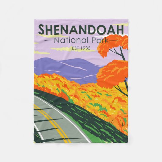 Shenandoah Nationalpark Skyline Drive Virginia Fleecedecke (Vorderseite)
