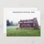 Shenandoah Nationalpark Skyline Drive Virginia Postkarte (Vorne/Hinten)