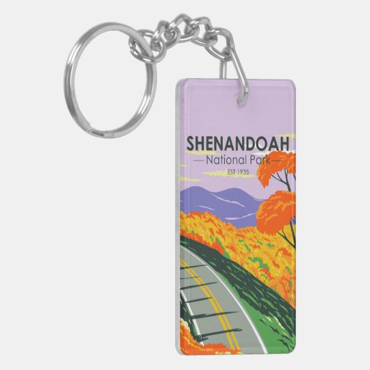 Shenandoah Nationalpark Skyline Drive Virginia Schlüsselanhänger (Vorderseite links)