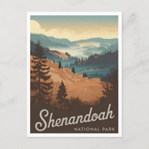 Shenandoah-Nationalpark Vintag Postkarte