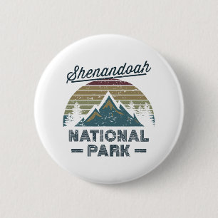Shenandoah Nationalpark Vintage Sonnenuntergang Li Button