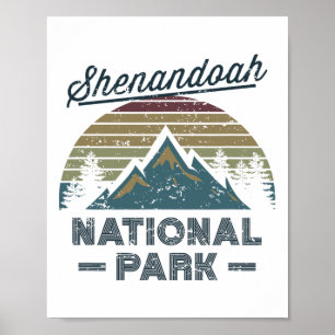 Shenandoah Nationalpark Vintage Sonnenuntergang Li Poster